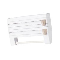 Bothyi - Dispensador De Papel De Aluminio Montado En La Pared, Organización De Papel De Aluminio Para El Hogar, Cocina, Color Blanco