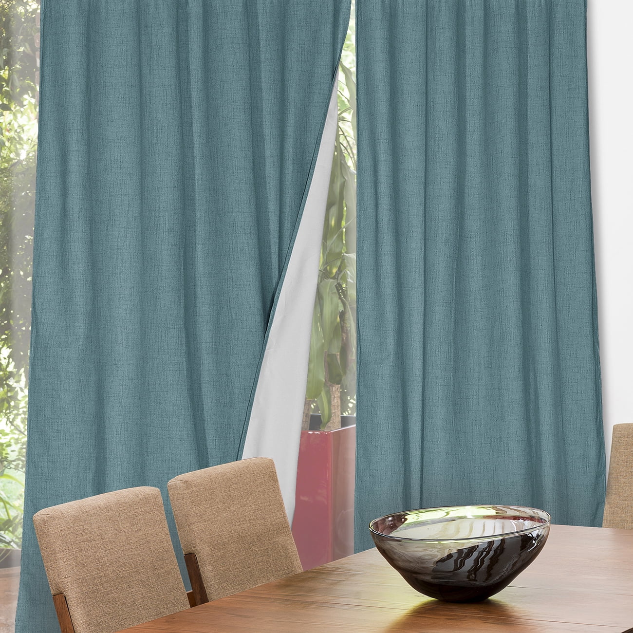 Masel - Set Cortina B.o.lino 1.40 X2.25 Turquesa