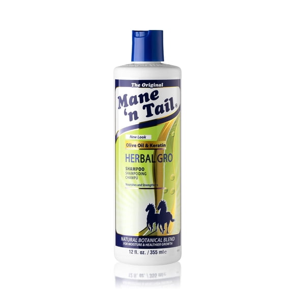 Champú Mane 'n Tail HerbalGro 12 oz 355 ml con oliva y queratina