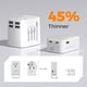 thumbnail image 3 of Adaptador de viaje TESSAN 20W ultradelgado con 2 USB-C y 1 USB-A, 3 of 7