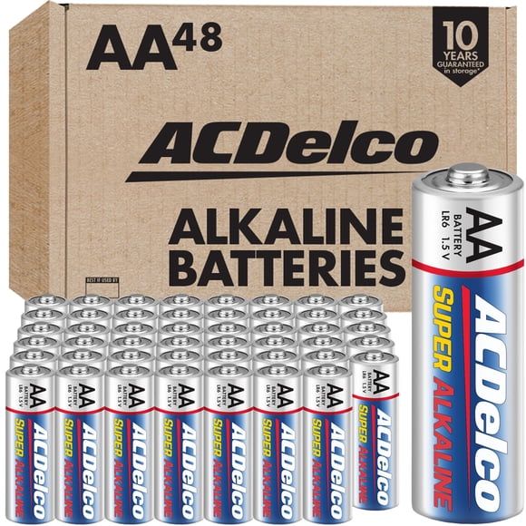 Batería ACDelco doble AA, paquete de 48, potencia máxima de 10 años
