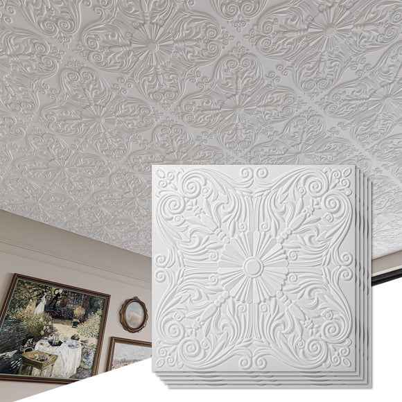 Plafón Art3d decorativo, 60 x 60 cm, PVC, paquete de 12 unidades, diseño español