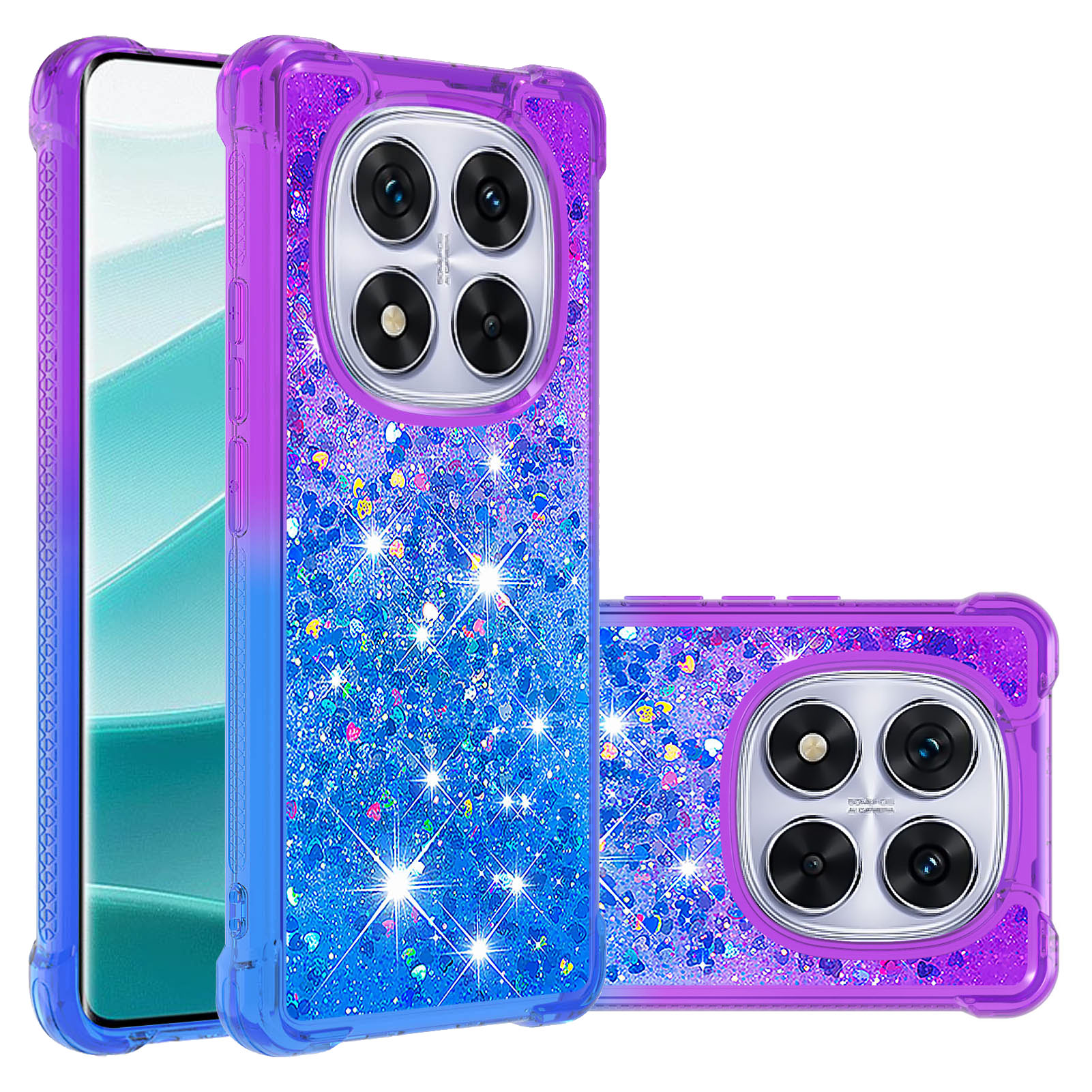 Foxdock - Funda Para Xiaomi Redmi Note 14 Pro 5G Con Diseño Gradiente Y Brillo Líquido Antigolpes Tpu