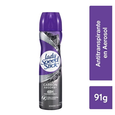 Desodorante Spray Carbon Absorbente 91 G Lady Speed Stick