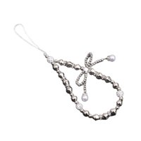 Bothyi - Correa Con Cuentas Para Teléfono, Funda Colgante Para Teléfono, Cordón Para Cámara, Carteras De Teléfono, Color Plateado