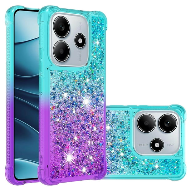 Funda Para Xiaomi Redmi Note 14 5g Con Diseño Gradiente Y Brillo Líquido Antigolpes Tpu