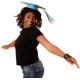 thumbnail image 3 of Diadema Graduation Cap Remix para cabello rizado, 3 of 9
