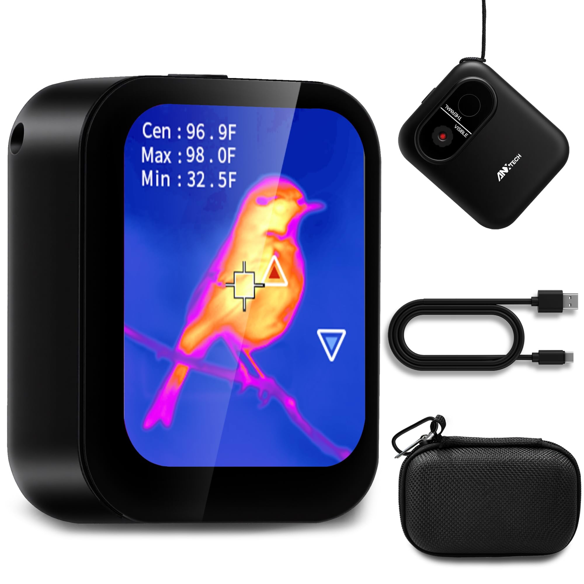 Cámara Térmica Anxtech Ad19 Mini Con Pantalla Táctil 80x60 Ir