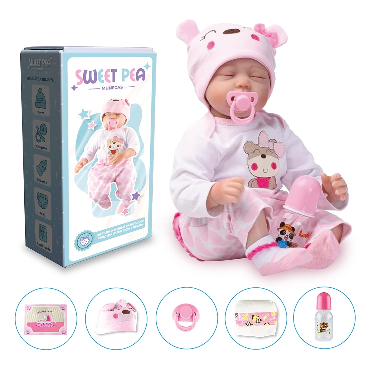 Ropa Bebe Reborn PequeÃ±o Sweet Pea Vestido MuÃ±eca Reborn MUÑECA