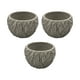 thumbnail image 1 of Set 3 Macetero Maceta Acabado Cemento Relieve Hojas Gris S, 1 of 8