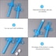 thumbnail image 3 of 2 jeringas aplicadoras de lubricante, lanzador de tubos, inyector de aceite lubricante reutilizable, lubricante de hélice con tapa redonda lisa, jeringas para hombres y mujeres, color azul, 3 of 7