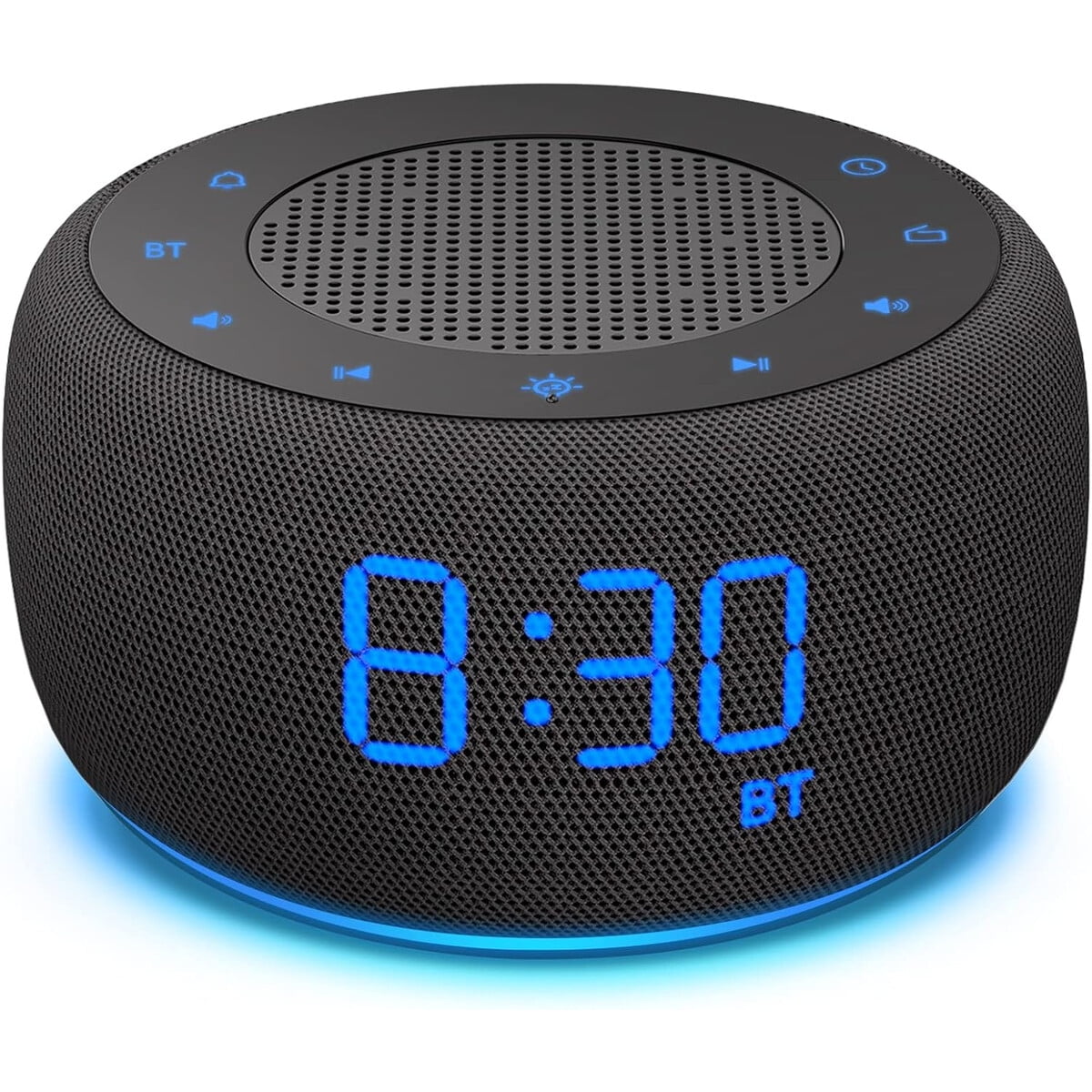 Reloj Despertador Buffbee Parlante Bluetooth Fm Negro