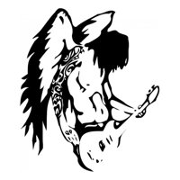 Rienda Libre Graphics - Decomural Angel Guitar Rock Music Ws-17840