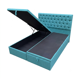 thumbnail image 1 of Cama Baúl 2 Plazas Lino Turquesa 150x190 Base Dividida con Respaldo Tapizado, 1 of 2