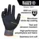 thumbnail image 2 of Guantes de trabajo Klein Tools 60583, tejidos por inmersión, resistentes a cortes, 2 of 9