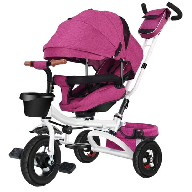 Triciclo Reversible Plegable Morado Con Accesorios Lubabycas