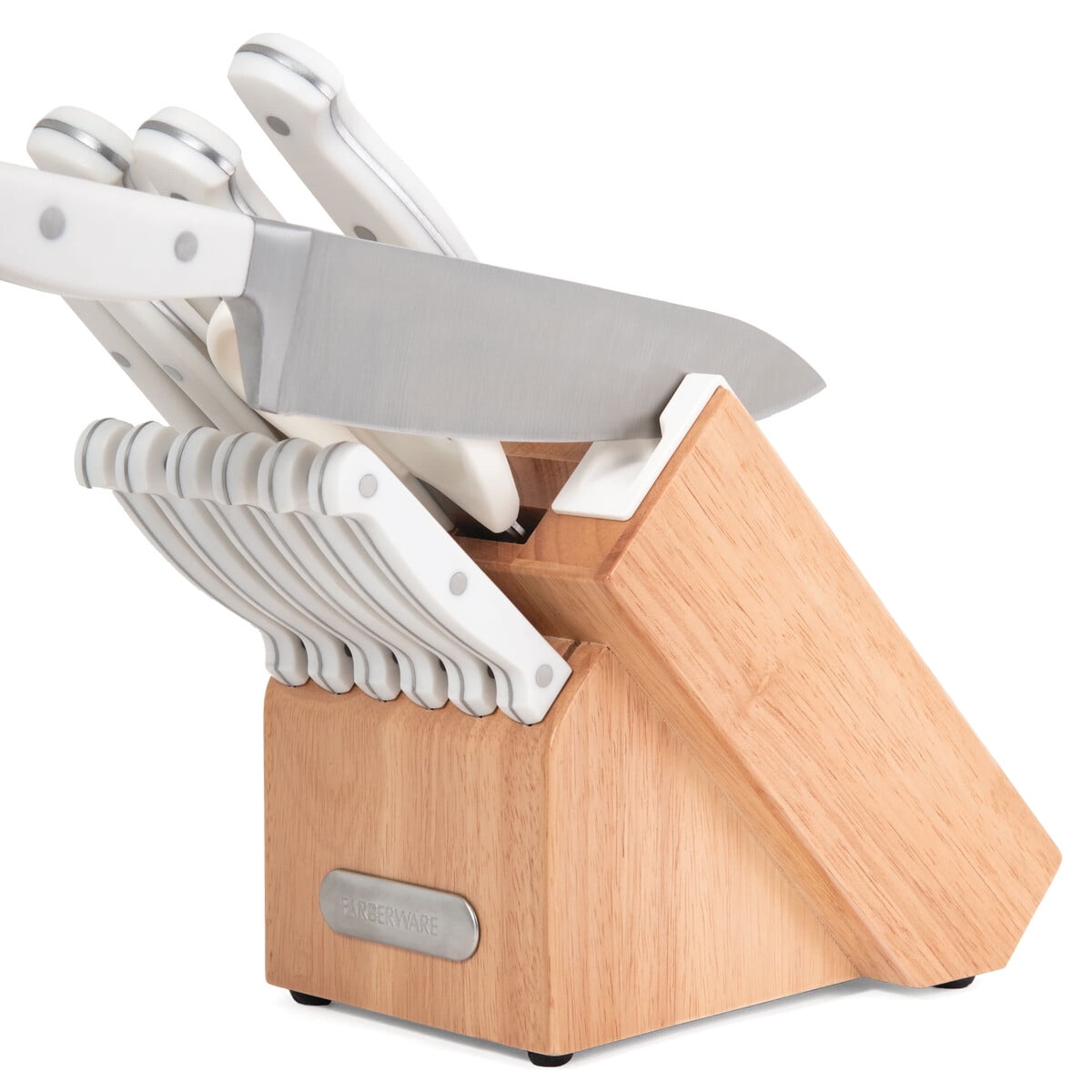 Farberware - Set Cuchillos 14 Piezas Edgekeeper Acero Blanco