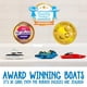 thumbnail image 3 of Botes de baño SplashEZ de juguete para niños pequeños, paquete de 3 unidades, sin agujero, 3 of 7
