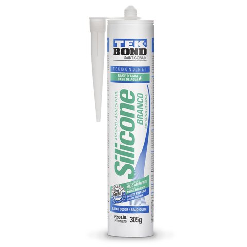 Silicona Al Agua Pintable Blanca 305Grs. - Tekbond