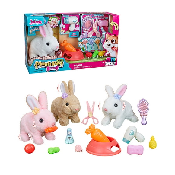 Conejo Plush con Accesorios Cuidado Mascota Peluche 3+