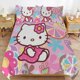 thumbnail image 2 of Hello Kitty Bouquet Bedding Set for Girls Kids Teen Tween Ultra Soft Microfiber Comforter Set Twin Size with 3-Pieces Comforters Bed Sets Bedroom Decor Bed Sheets, 2 of 5