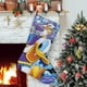 thumbnail image 1 of Donald Duck Presenta Tema: Calcetines de Navidad, fino lino blanco para colgar en escaleras y chimenea, decoración navideña para el hogar, regalo de Navidad. 45cm × 32cm, 1 of 5