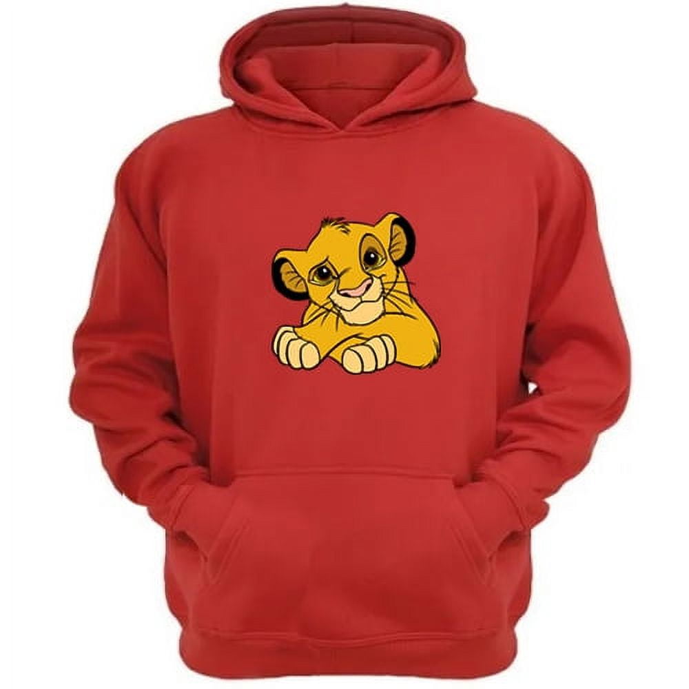 Genérico - Polerón Canguro El Rey De La Selva Rojo Talla Xs Unisex