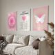 thumbnail image 2 of Pósteres con números de ángel y aura en degradado rosa para habitación, arte de pared en lienzo con afirmación espiritual estética, pintura de energía positiva, imágenes de mariposas Y2k, decoración d, 2 of 5