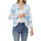 thumbnail image 1 of INSPIRE CHIC Blazer Abierto de Mujer para Regreso a Clases, Chaqueta de Traje Recortada para el Verano, Blanco Azul Claro-Floral XS, 1 of 6