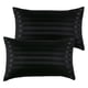 thumbnail image 4 of 1 Par De Fundas De Almohada De Satén De Seda Transpirable Suave Para Dormitorio Lavable A Máquina Negro, 4 of 5