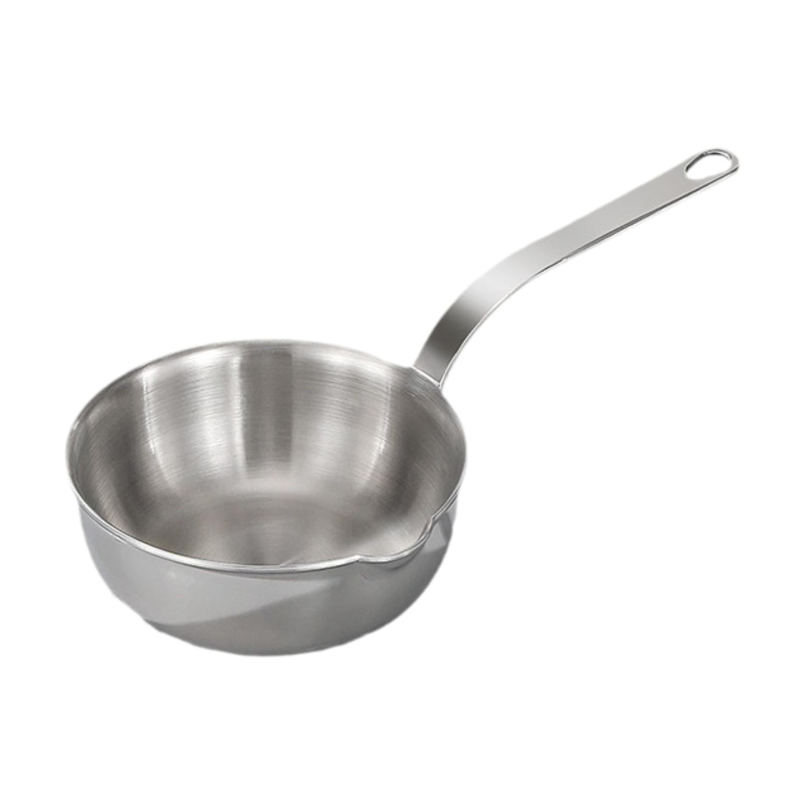 Magideal - Olla De Acero Inoxidable Para Cocinar, Cacerola Con Boquilla De Un Solo Lado Con Anillo Colgante, Olla Para Leche, Olla Para Aceite Caliente Para
