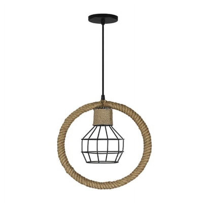 Hb Led - Lámpara Colgante Estilo Rústico Circular E-27