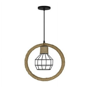 Hb Led - Lámpara Colgante Estilo Rústico Circular E-27