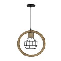 Hb Led - Lámpara Colgante Estilo Rústico Circular E-27