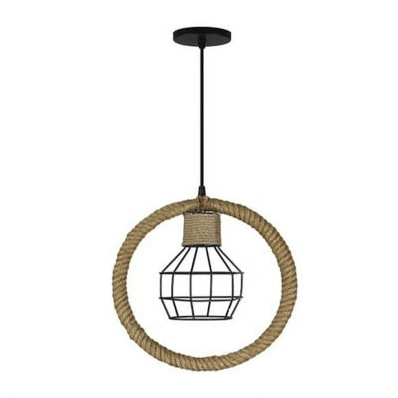 Lámpara Colgante Estilo Rústico Circular E-27