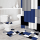 thumbnail image 2 of Set Juego De Baño Con Cortina Cubre Inodoro 4 Piezas, 2 of 8