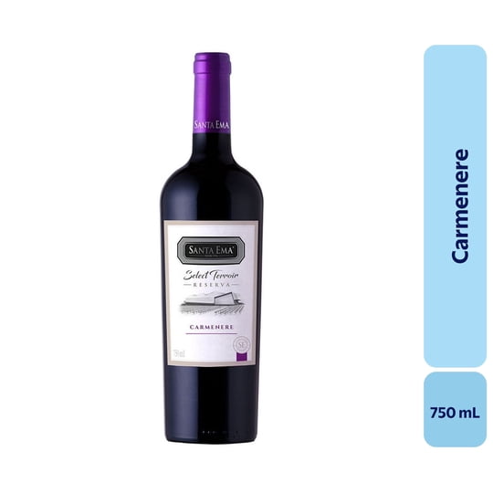 Vino Carménère Botella 750 mL Santa Ema