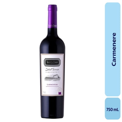 Vino Carménère Botella 750 Ml Santa Ema