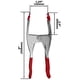 thumbnail image 3 of Set Spring Clamp FactorDuty de metal de 8-9 pulgadas con punta roja, 3 of 6