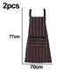 thumbnail image 2 of Paquete de 2 delantales de cocina, delantal de chef suave con pechera ajustable y bolsillos para hombres y mujeres., 2 of 5