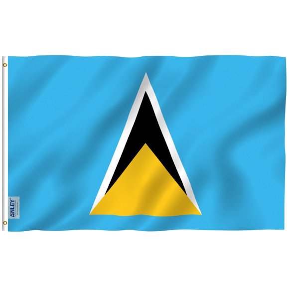 Bandera Anley Fly Breeze Santa Lucía, 90 x 150 cm, poliéster