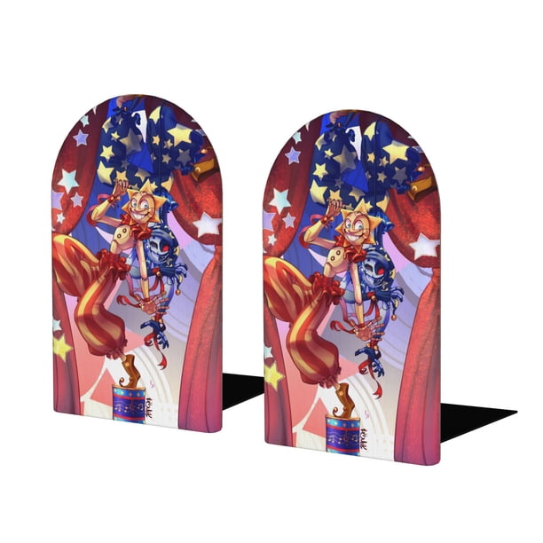 Sundrop y Moondrop: Batalla de Jefes Sujetalibros decorativos temáticos, tope para estantería con base antideslizante, uso dual para hogar y oficina - 2 piezas