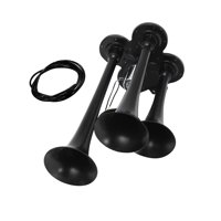 Magideal - Altavoz De Aire De Tren Genérico De Cuatro Trompetas, Reparación Apilada De Cobre, Accesorios Universales De Altavoz De Aire Para Coche, Vehículos Rv, Negro M6