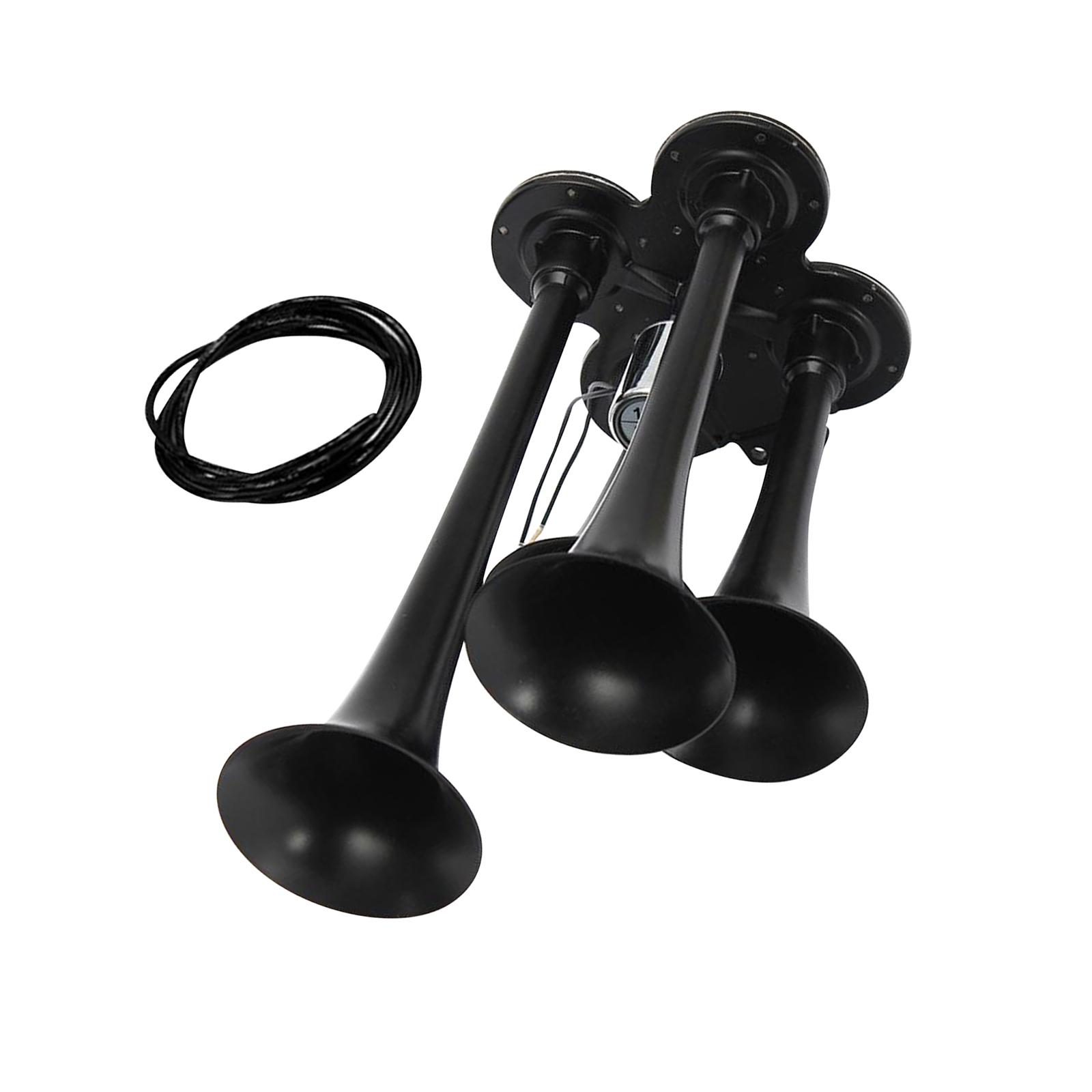 Magideal - Altavoz De Aire De Tren Genérico De Cuatro Trompetas, Reparación Apilada De Cobre, Accesorios Universales De Altavoz De Aire Para Coche, Vehículos Rv, Negro M6