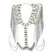 thumbnail image 1 of Moda borla Cristal Hombro Cuerpo Cadena Arnés Collar Joyas Plata, 1 of 3