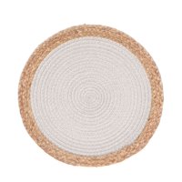 Oem - Individual Mantel De Mesa Individual Mimbre Blanco