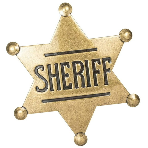 Insignias de sheriff Xanight de metal para niños y adultos