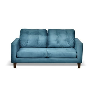 Latam Home - Sofa Napoles 2C Tela Velvet Azul Petroleo