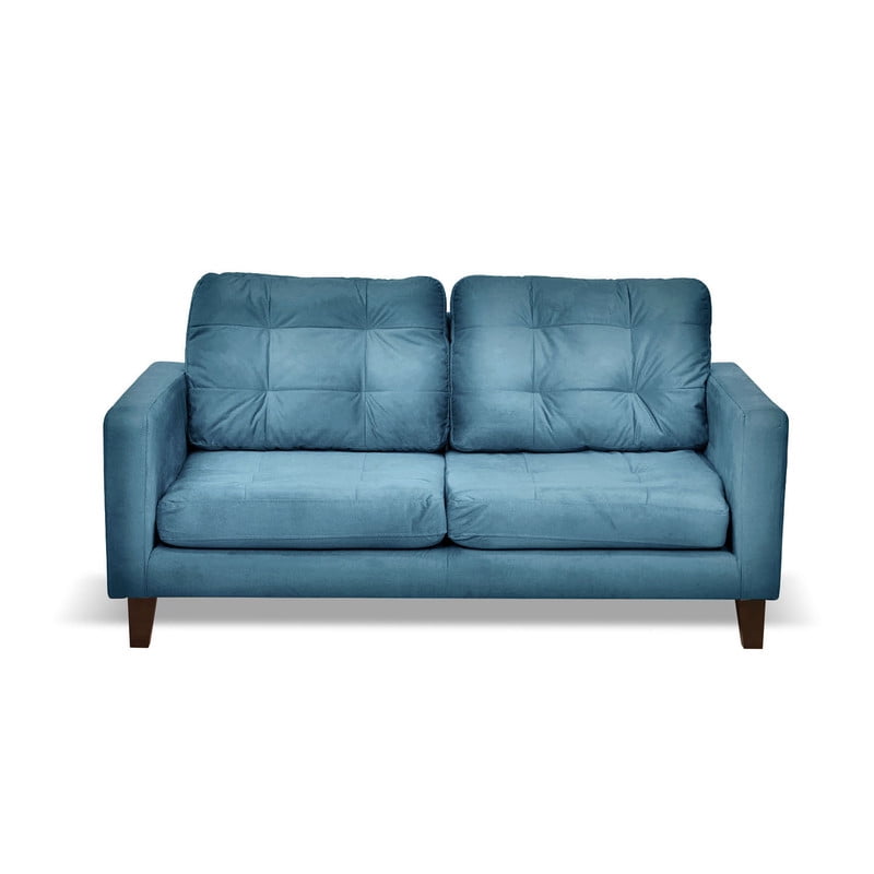 Latam Home - Sofa Napoles 2c Tela Velvet Azul Petroleo