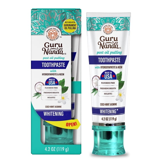 Pasta Dental GuruNanda Blanqueadora Neem 119g Sin Flúor